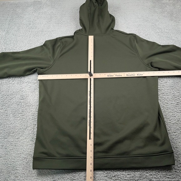 Under Armour Hoodie Mens 2XL Green Fleece Pullover Sweatshirt Loose Fit Athletic - Picture 4 of 10